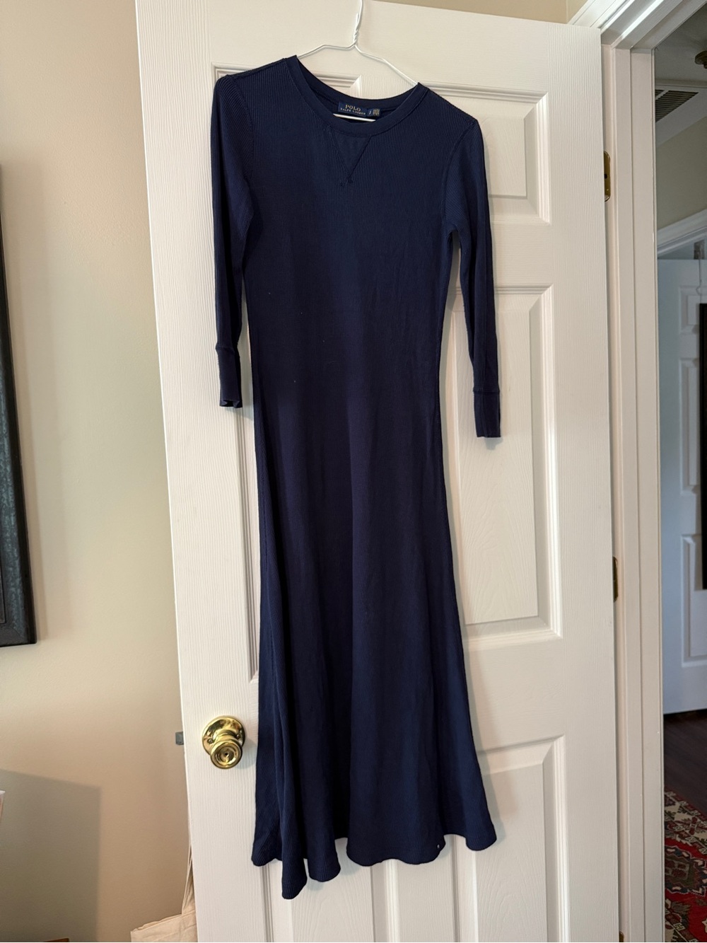 Ralph Lauren Navy Long-Sleeve Maxi Dress